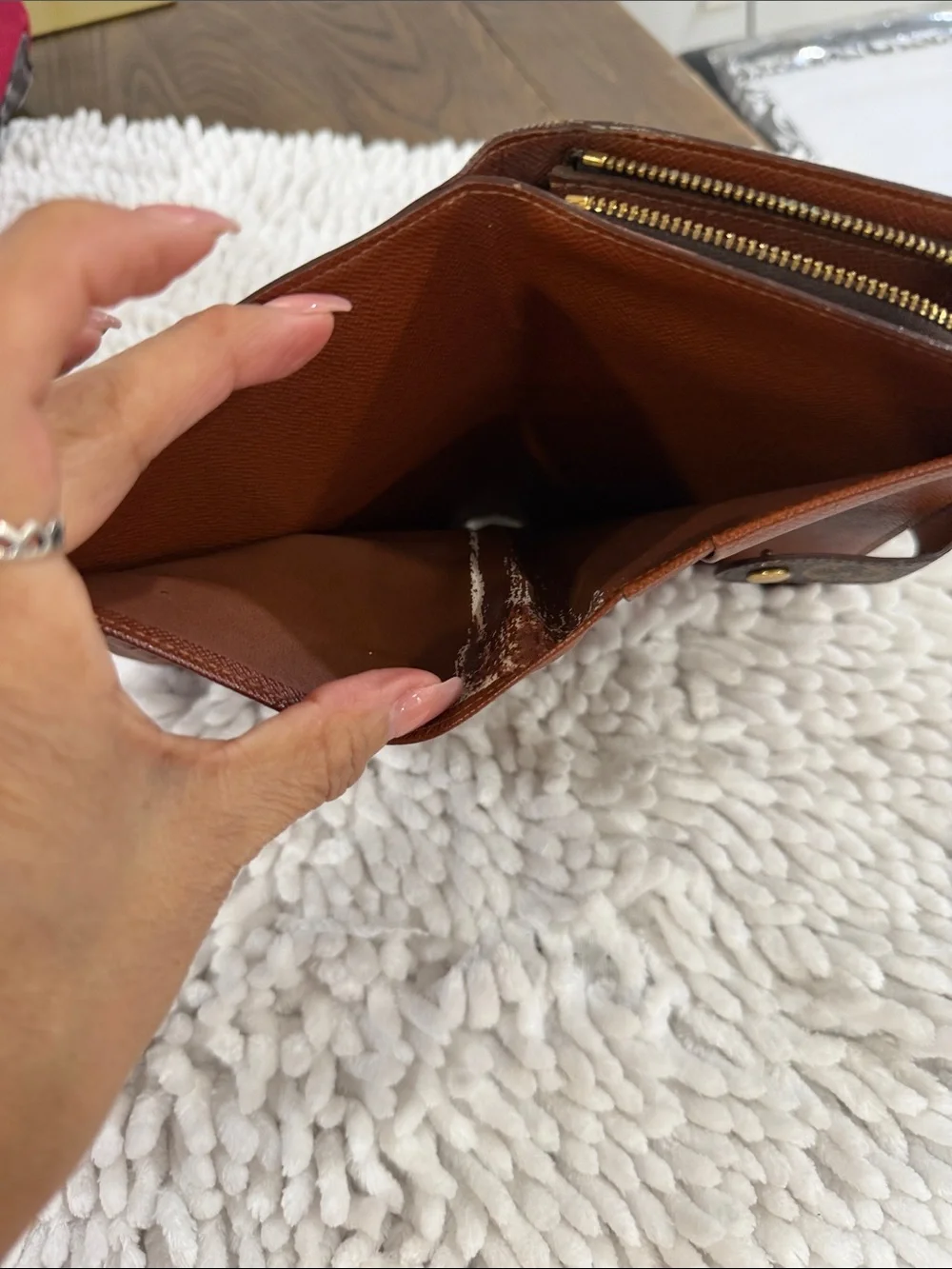 Louis Vuitton Monogram Canvas Brown and Gold Snap Wallet